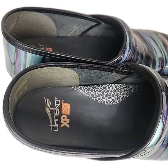 Dansko XP 2.0 Nurse Shoes | Teal Striped Patent Comfort And Support Sz 41 READ - Picture 9 of 13